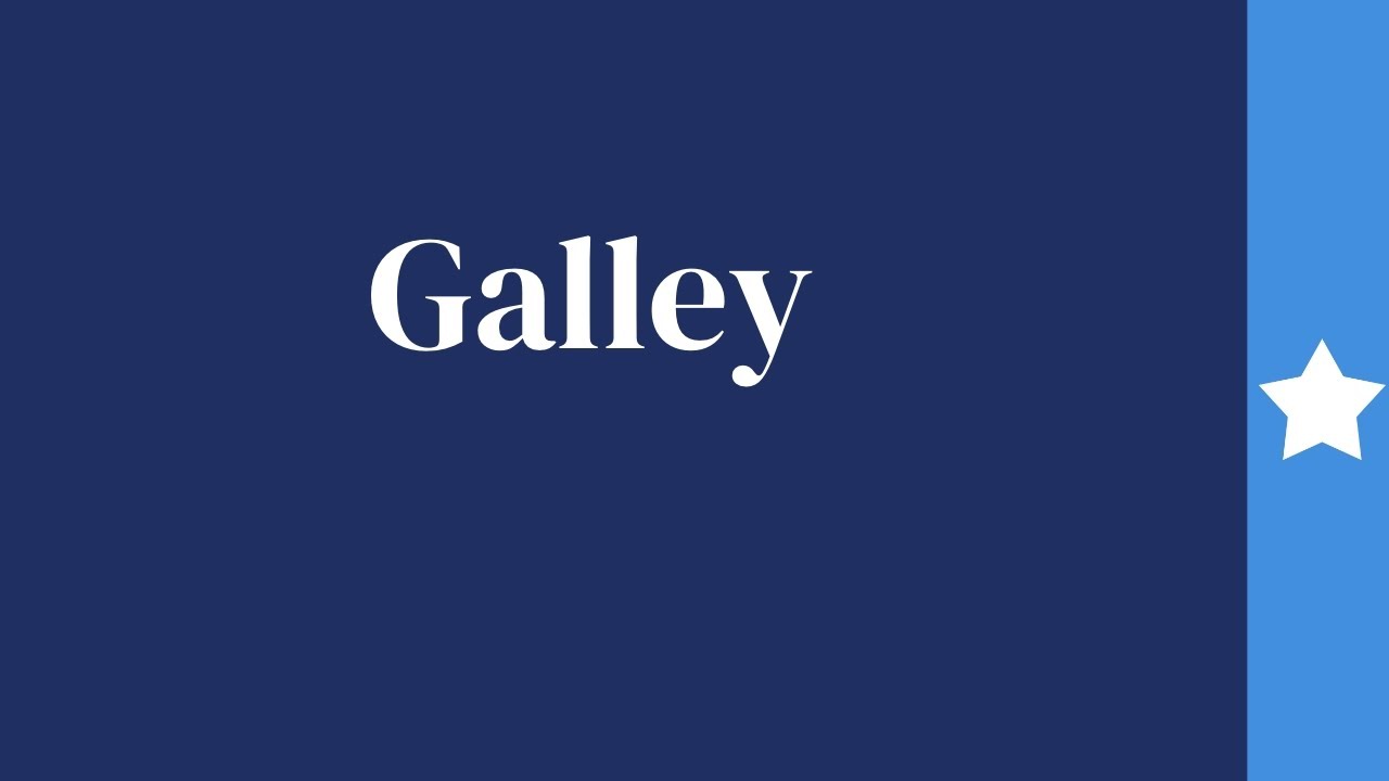 How to pronounce Galley | Somali pronunciation - YouTube
