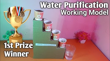 Water Purification Working Model|| Water Filter|| Water Purifier Project