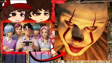 Saja Boys REACT to Stranger Things S2 React to Pennywise / IT || Welcome to Derry || Gacha React
