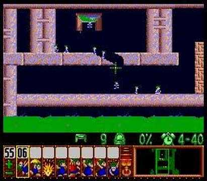 Lemmings - Fun Level 4 Solution