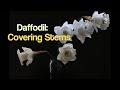 Daffodil  Flower STEM How to COVER:  Easy Flower Tutorials  Cold Porcelain Air Dry Clay or Sugar