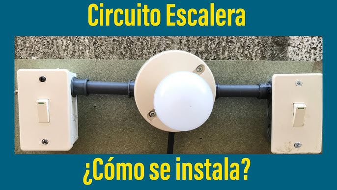 INSTALAR INTERRUPTOR DOBLE 3 WAY, Circuito Escalera, Como instalar un  interruptor 3 Vías doble, pasó a paso.