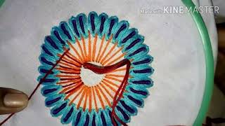 Fantasy flower embroidery design /amazing flower embroidery /hand embroidery flower design/