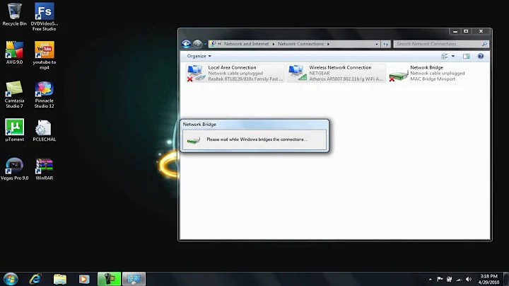 how to bridge connections windows 7 ultimate