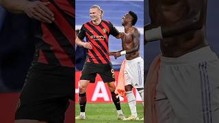 Vinicius Jr and Erling Haaland after Real Madrid vs Manchester City Match Profile