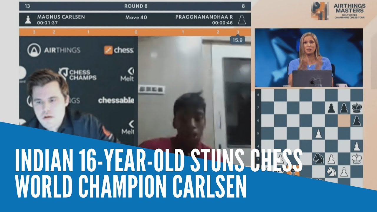 Indian teenager R Praggnanandhaa stuns Magnus Carlsen for the 2nd
