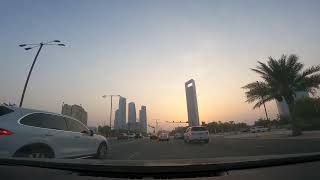 4K Sunset Drive to Etihad Towers & Emirates Palace in Abu Dhabi