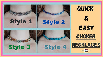 4 STYLES LADDER YARN CROCHET, BRAIDED, OR NON CROCHET CHOKER NECKLACE TUTORIAL, DIY CHOKER NECKLACE