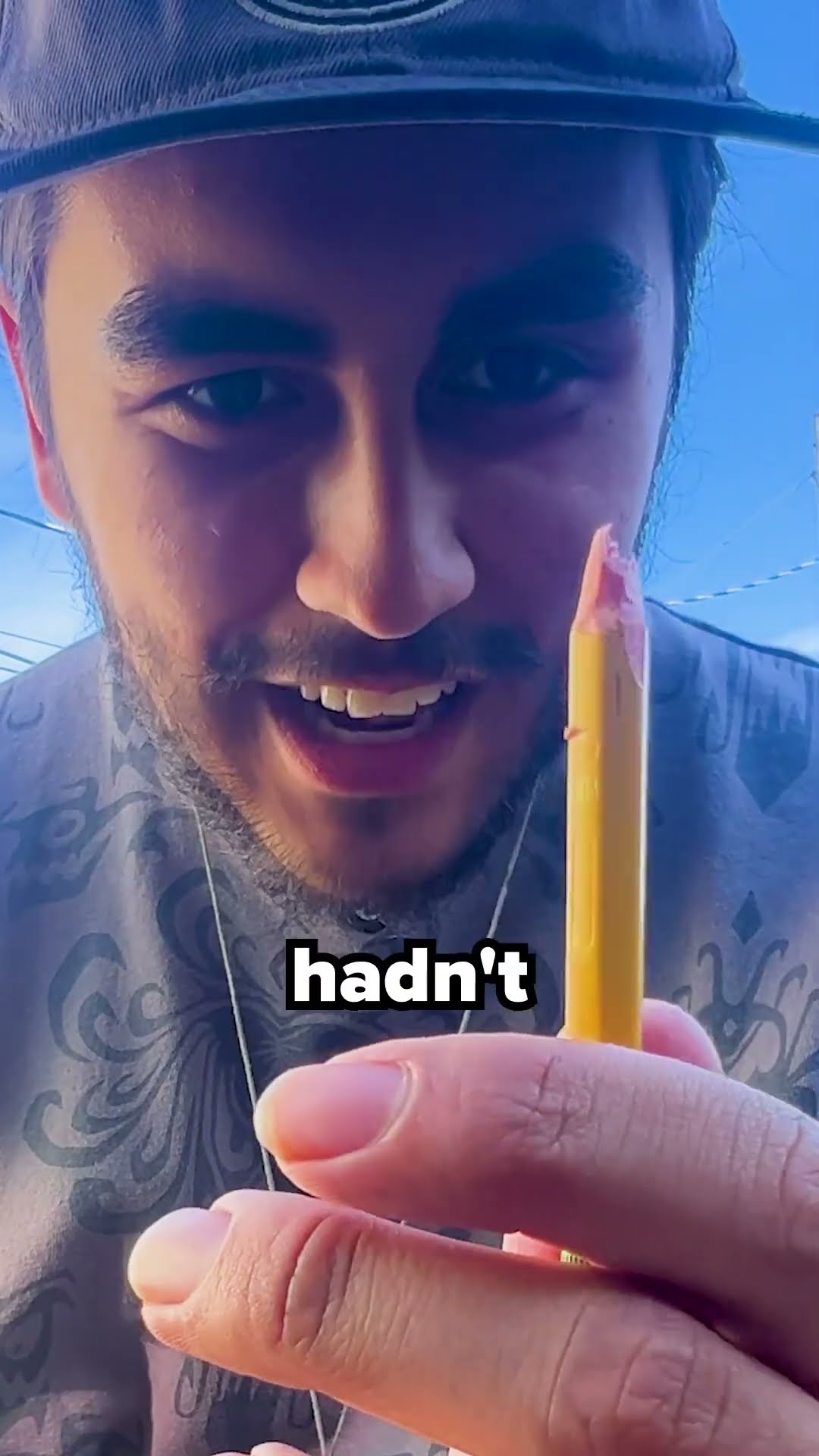 Sharpening a pencil with a katana