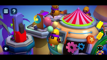 Tiny Robots Portal Escape. Funfair Frenzy. 3 Stars Walkthrough.