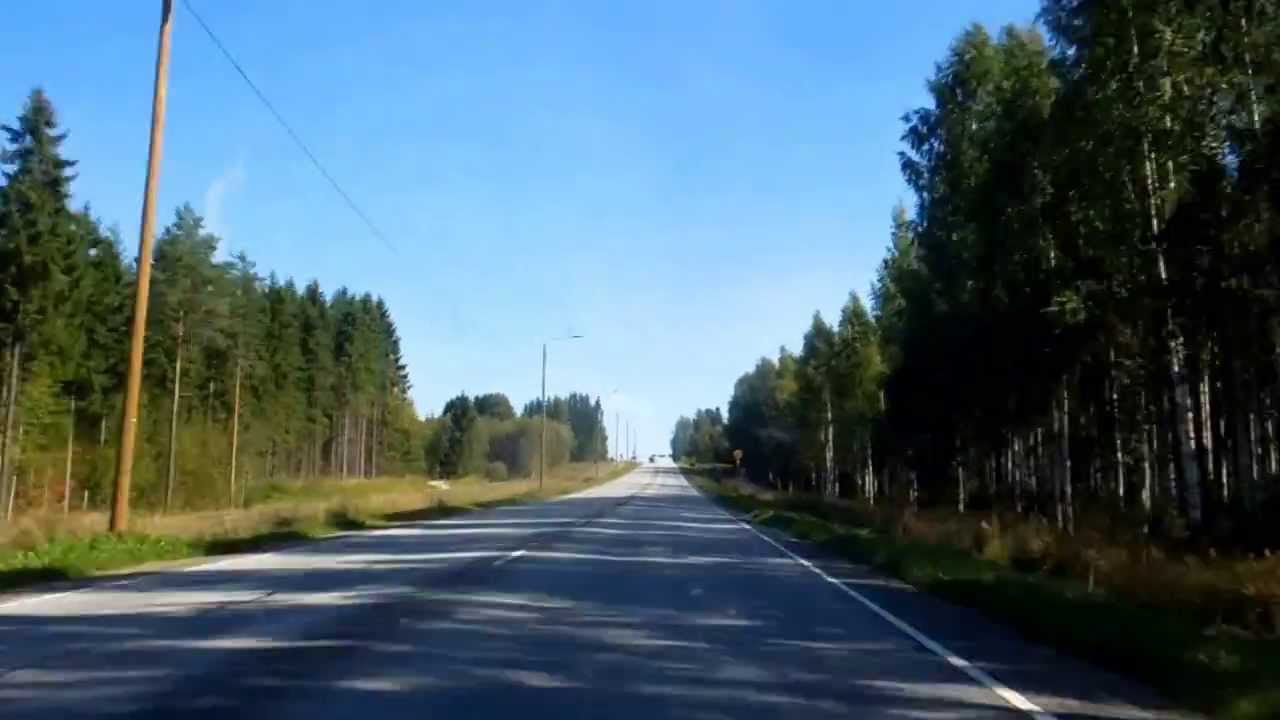 Driwing Finland, Savonlinna -  Punkaharju Highway 14 (timelapse video)