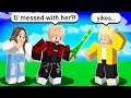 I Made My EX GIRLFRIEND Mad, And Her BOYFRIEND JOINED… (Roblox Bedwars)