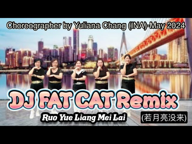 DJ FAT CAT Remix / RUO YUE LIANG MEI LAI / 若月亮没来 / Dance & Tutorial / Line Dance class=