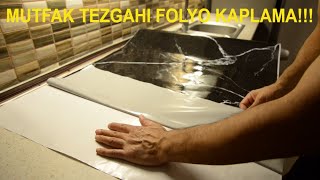 MUTFAK TEZGAH FOLYO KAPLAMA!!!!    #tezgah#folyo#kaplama #vlog