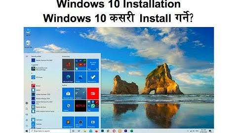 Windows 10 installation in Nepali