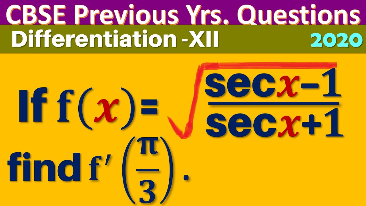 If F x sec x 1 sec x 1 Find F 3 YouTube if-f-x-sec-x-1-sec-x-1-find-f-3-youtube