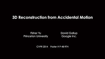 CVPR 2014 3D Reconstruction from Accidental Motion Spotlight