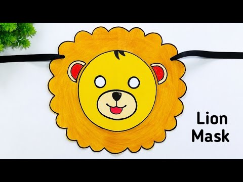 DIY Paper Lion Mask | Easy Animal Mask Craft for Kids | Lion Face Mask ...