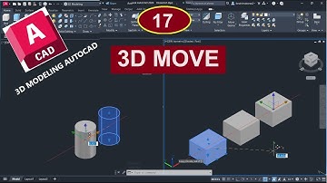 شرح أوامر التعديل على الرسومات ثلاثية الأبعاد فى الأتوكاد  3D MOVE IN 3D AUTOCAD