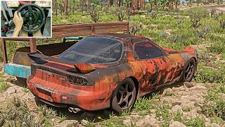 Rebuilding Mazda RX7 622Hp  Forza Horizon 5 | Thrustmaster T300RS gamplay