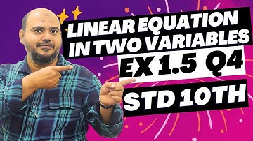 10th Algebra EX 1.5 Q.4 Maharashtra Board Word Problems Linear Equations