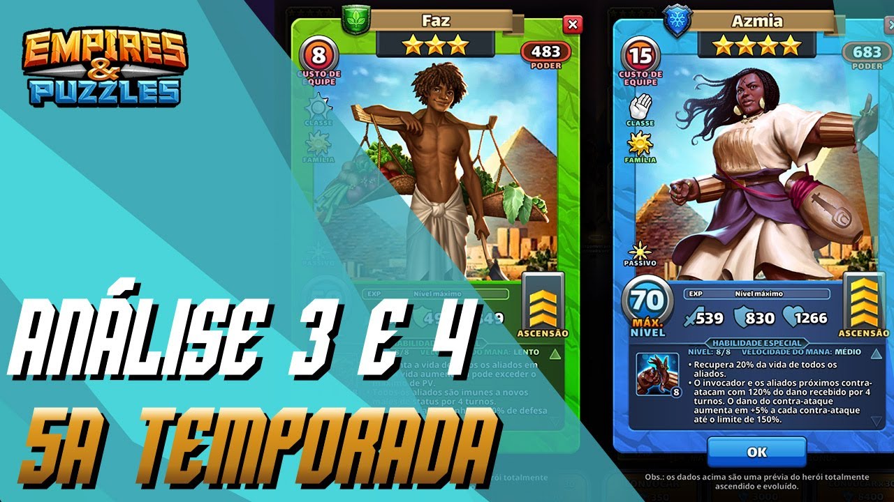 O jogo Empires & Puzzles: RPG Quest traz puzzle, heróis e muito