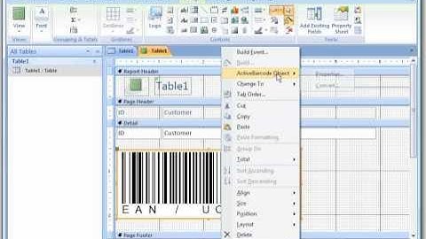 Use barcodes in Access 2007 reports