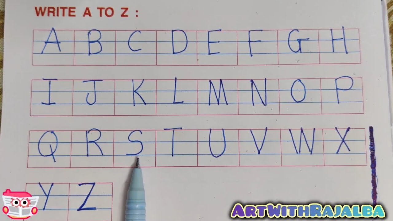 Write A to Z ️ & missing letters abcd| Alphabet Handwriting Practice ...