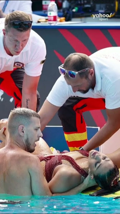 US swimmer Anita Alvarez saved from drowning by coach | #shorts #yahooaustralia