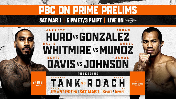 LIVE BOXING: Tank vs. Roach FIGHT NIGHT PRELIMS | Prime Video | #TankRoach