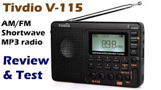 Retekess / Tivdio V115 AM/FM/shortwave MP3 recording radio review & test