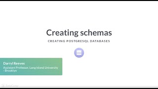 SQL Tutorial: Creating schemas