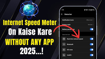 How To Enable Real Time Network Speed In Android | Mobile Ka Internet Speed Meter On Kaise Kare