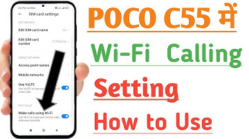 Poco C55 Phone Me Wi Fi Calling Setting Kaise Use Kare | How to Enable Wi Fi Calling in Poco C55 ..