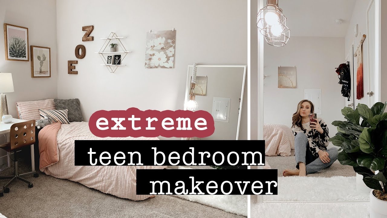 Extreme Teen Bedroom Makeover Room Tour 19 Xo Macenna Youtube