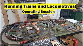 Running Trains and Locomotives on my 50 Year old Atlas 4x8 HO Scale Layout! (March 2023)