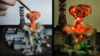 Diorama ☢️ The Chernobyl Nuclear Power Plant / Reactor Explosion Scene