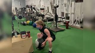Broad Jump to Reverse Ball Throw