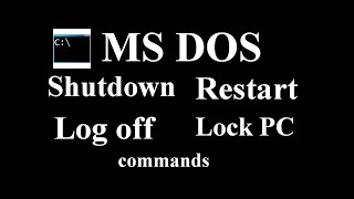 How to Shutdown, Restart, Logoff and Lock Computer using CMD || MS Dos in HIndi