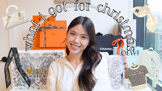 WHAT I GOT FOR CHRISTMAS 2023 | Dior D-Joy unboxing, Loewe RTW, Hermes, Dyson, Chanel beauty & more!