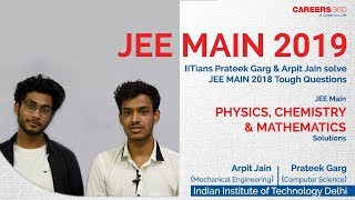 JEE Main 2018 Paper Solutions by IITians Prateek Garg & Arpit Jain | Careers360 screenshot 4