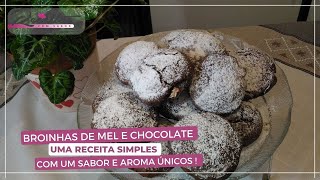 Broinhas de mel e chocolate