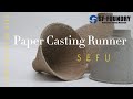 Paper runner for casting and its application area