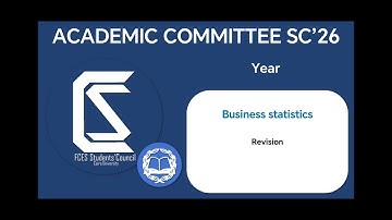 Third Year - Business Statistics - Midterm Revision