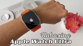 Apple Watch Ultra | Unboxing | Aesthetic | Sync and pair