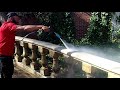 Pressure Washing White Stone Railings