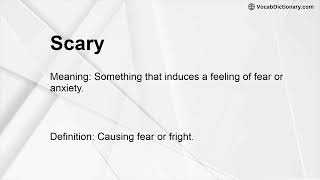 Scary Meaning