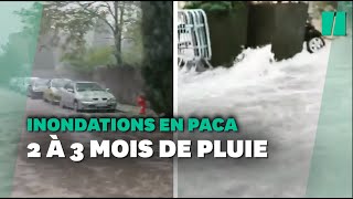 Inondations dans le Var l'e?quivalent de 2 a? 3 mois de pluie tombe? en quelques heures