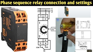 phase sequence relay. Selec 800 PSR. How to connect phase sequence relay.
