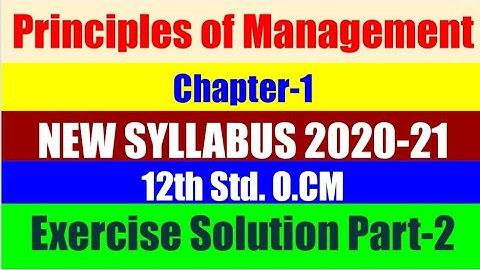 12th SYJC Organization of Commerce & Management (Ch-1Exercise -Q.2 and 3 Case Study Part-2) 2020-21